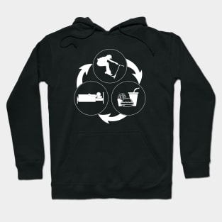 Scooter freestyle : eat sleep scooter repeat Hoodie